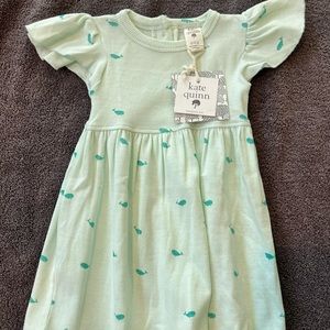NWT Kate Quinn Teal Whale Dress 6-12 Months
